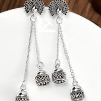 oxidised silver earrings