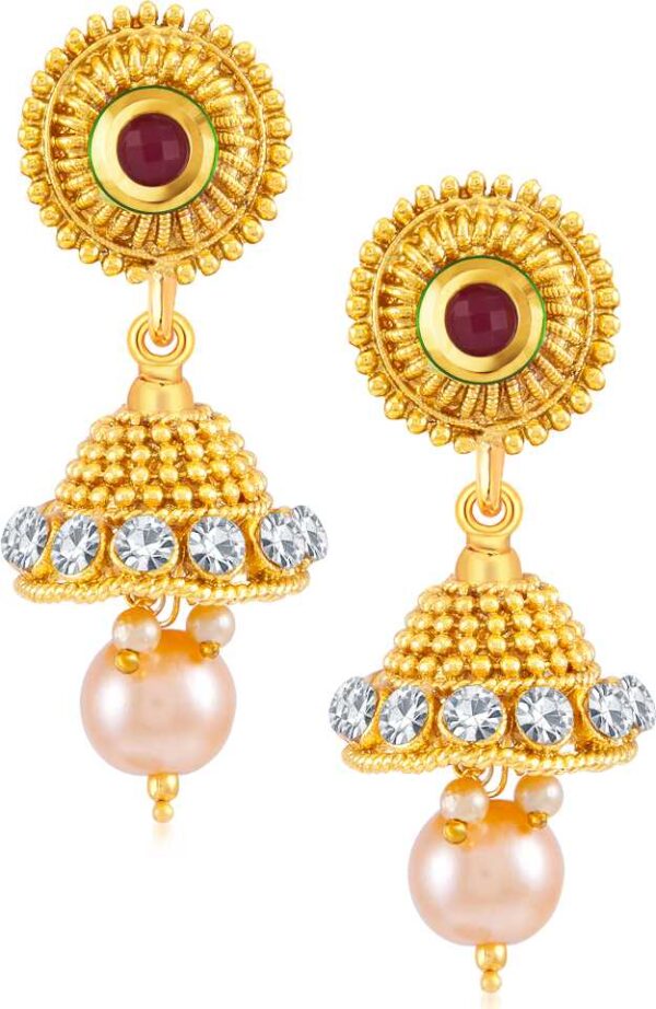gold plated earrings, pinkshop