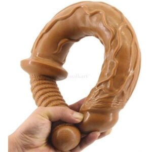 Solid Huge Brown Dildo With Realistic Veins