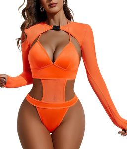 orange babydoll lingerie