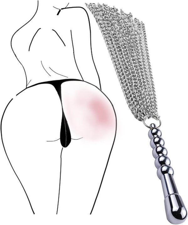 Spanking BDSM Whip with Chain Anal Plug - Image 3