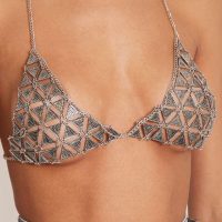 Silver Body Bra Chain Jewellery