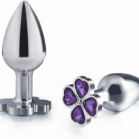 Flower Heart Shaped Jewelled Anal Butt Plug