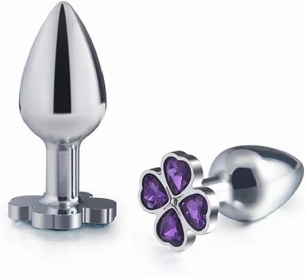 Flower Heart Shaped Jewelled Anal Butt Plug - Image 2
