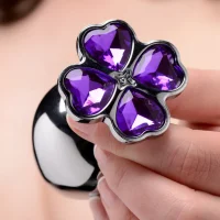 Flower Heart Shaped Jewelled Anal Butt Plug