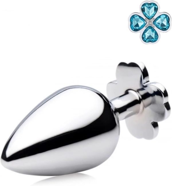 Flower Heart Shaped Jewelled Anal Butt Plug - Image 3