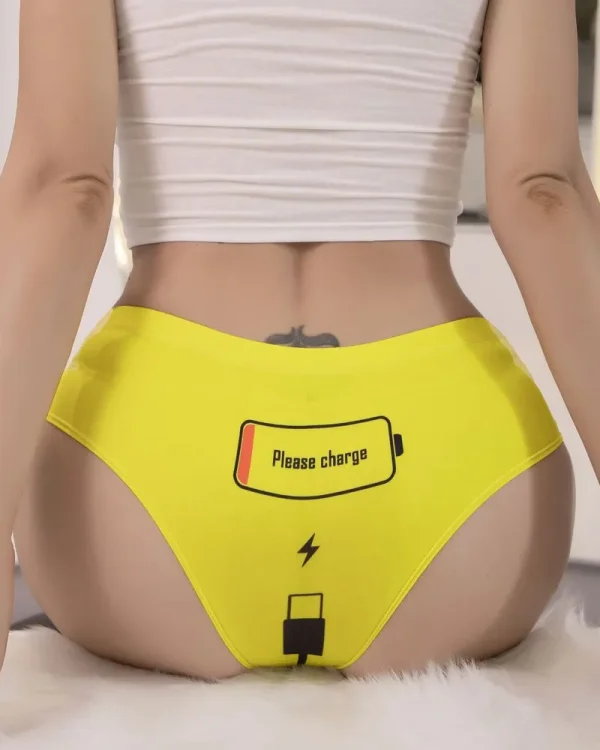 Please Charge Printed Hipster Panties For Women - Image 3