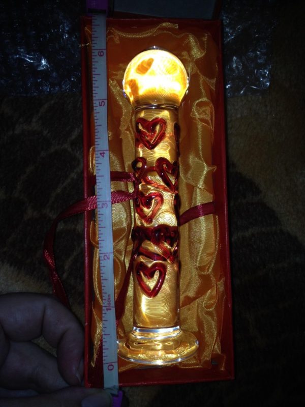 Glass Pleasure Wand Dildo with Mushroom Tip - Image 2