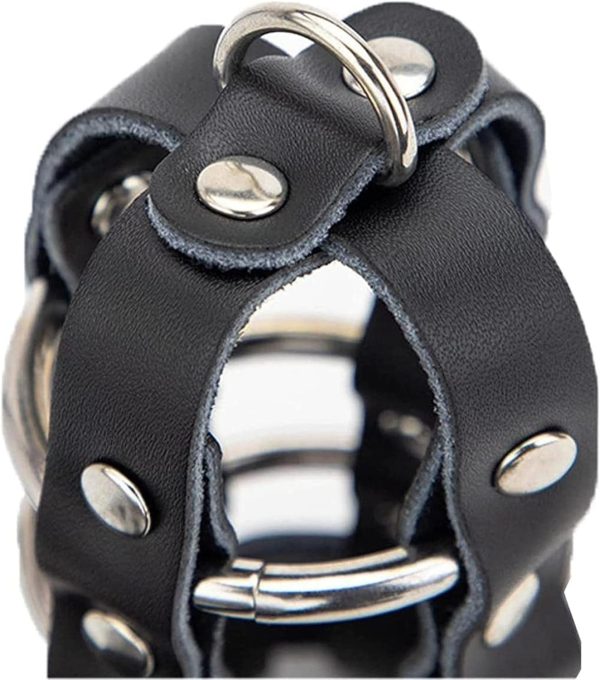 Lightweight Leather Penis Chastity Cage For Men - Image 3