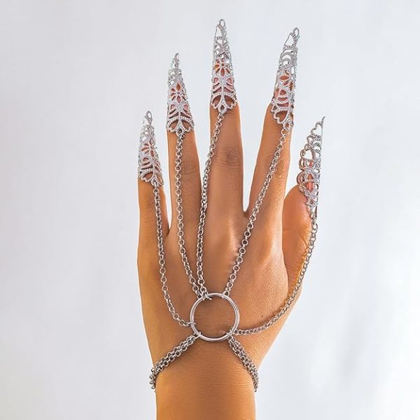 Stylish Finger Ring Bracelet With Claw Nails - Image 2
