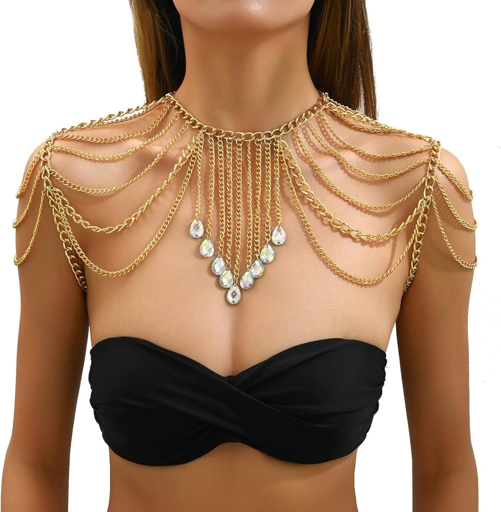 crystal shoulder chain