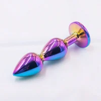 Double Bead Steel Metal Anal Butt Plug Sex Toy