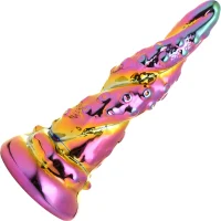 Octopus Rainbow Strap on Compatible Glass Dildo