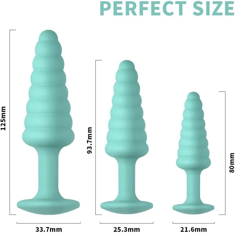 Premium Silicone Anal Butt Plug With Beads - Image 4