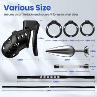 Strap On Harness Men Chastity Cage With Butt Plug