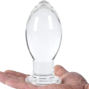 6″ Huge Head Hollow Glass Butt Plug