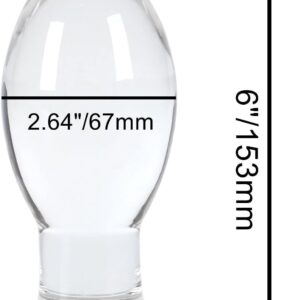6″ Huge Head Hollow Glass Butt Plug