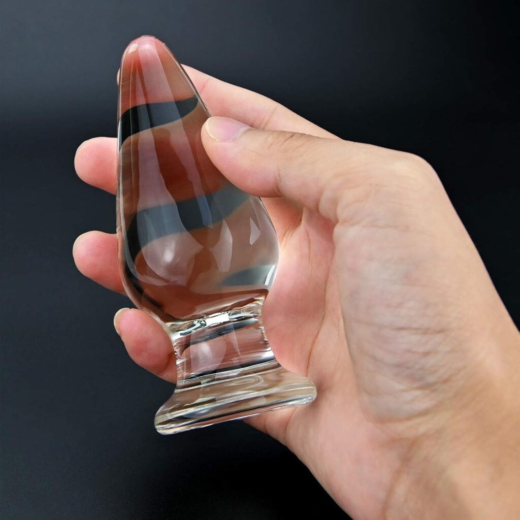 mideum size glass butt plug