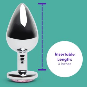 Heart Shaped Stainless Steel Diamond Butt Plug