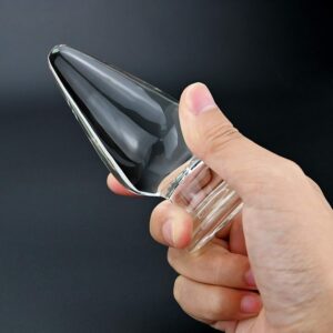 Big Hollow Glass Anal Butt Plug For Women