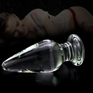 Big Hollow Glass Anal Butt Plug For Women