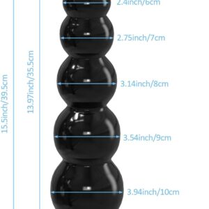15.5 inch Thick Long Glass Anal Beads Butt Plug