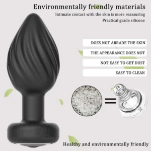 Vibrating Silicone Anal Butt Plug For Women