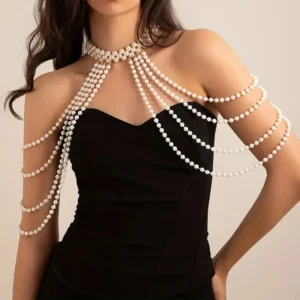 pearl body chain