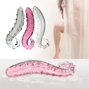 dotted glass dildo
