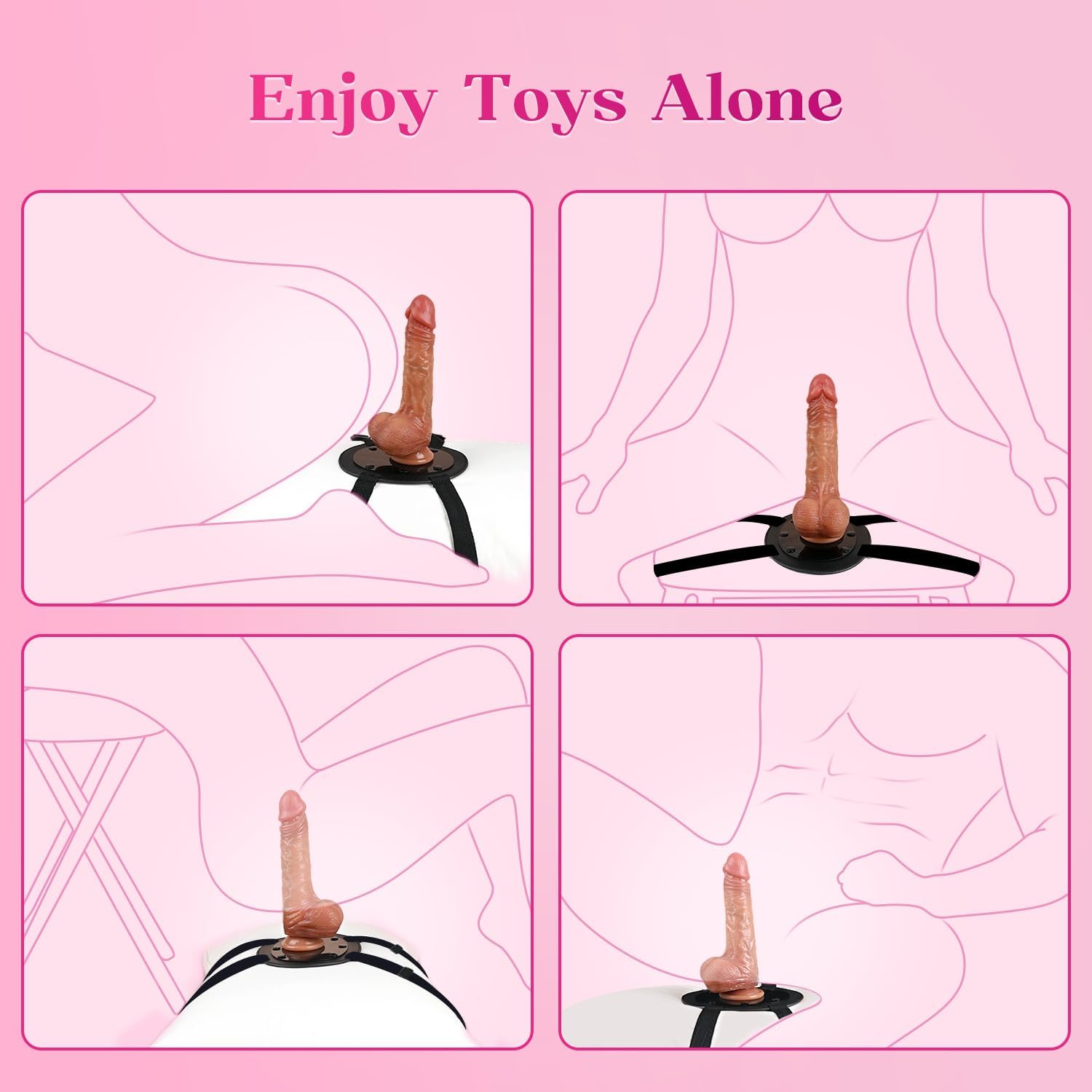 8.5 Inch Large Realistic Strap On Dildo Sex Toy - Image 4