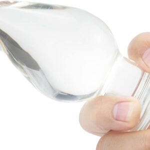 Mushroom Shape Hollow Glass Anal Butt Plug