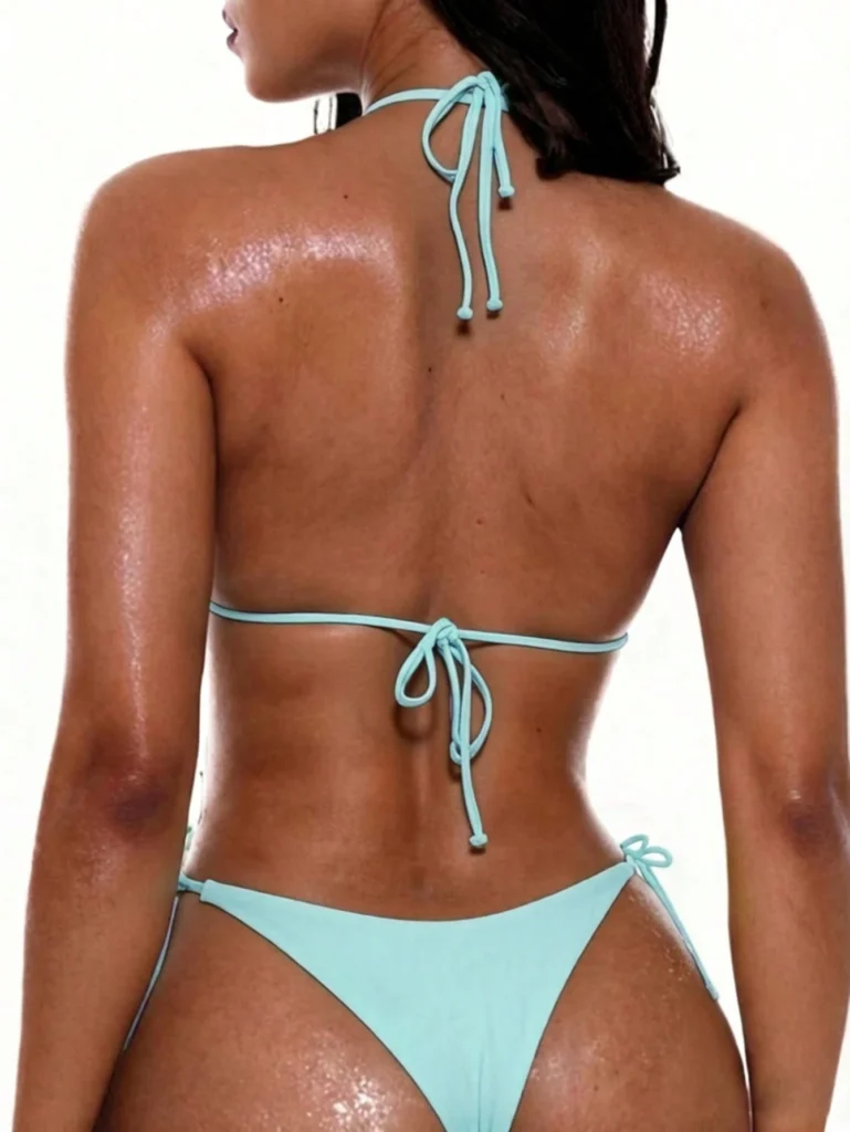 mint blue bikini