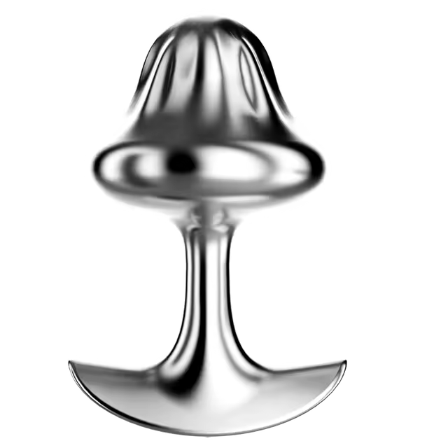 mushrom shape steel butt plug