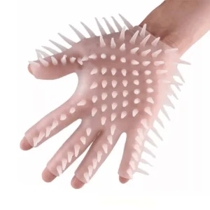 Silicone Spiked Glove For Adult Play Massage