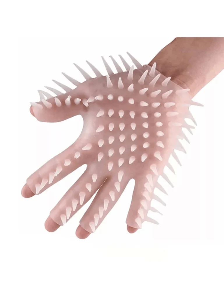 spiked silicone glove