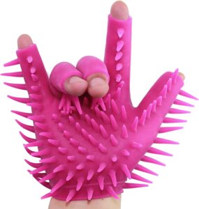 silicone glove with spikes